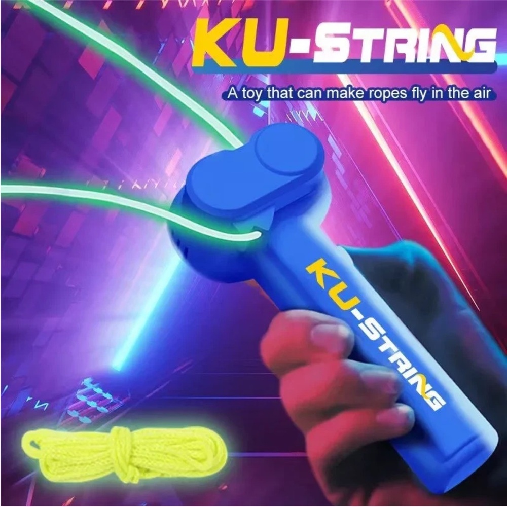 KU-STRING Blue Toy with Neon Yellow Details